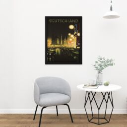 "Artery8 Wall Art Print Berlin Germany Deutschland Travel Large Framed Wall Décor Art in Black - Size: W18"" x H24""" - thumbnail 2