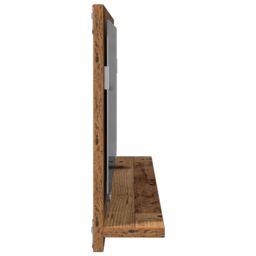 Berkfield Home Bathroom Mirror Old Wood 90x10.5x37 cm Engineered Wood in Brown - thumbnail 7