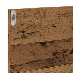 Berkfield Home Bathroom Mirror Old Wood 90x10.5x37 cm Engineered Wood in Brown - thumbnail 9