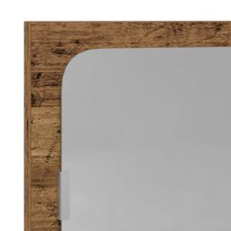 Berkfield Home Bathroom Mirror Old Wood 90x10.5x37 cm Engineered Wood in Brown - thumbnail 8