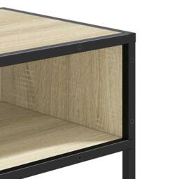 Berkfield Home Decorative Console Table Sonoma Oak 90x35x80 cm Engineered Wood in Light Tan - Size: 90 x 35 x 80 cm - thumbnail 7