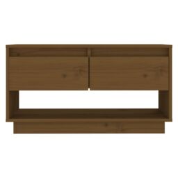Berkfield Home TV Cabinet Honey Brown 74x34x40 cm Solid Wood Pine - Size: 74 x 34 x 40 cm - thumbnail 3