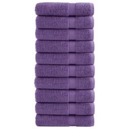 Berkfield Home Premium Shower Towels SOLUND 10 pcs Purple 70x140 cm 600 gsm - thumbnail 2