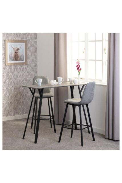 Seconique Quebec Bar Table Set in Dark Grey - image 1