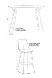Seconique Quebec Bar Table Set in Dark Grey - thumbnail 6
