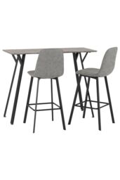 Seconique Quebec Bar Table Set in Dark Grey - thumbnail 3