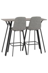 Seconique Quebec Bar Table Set in Dark Grey - thumbnail 2