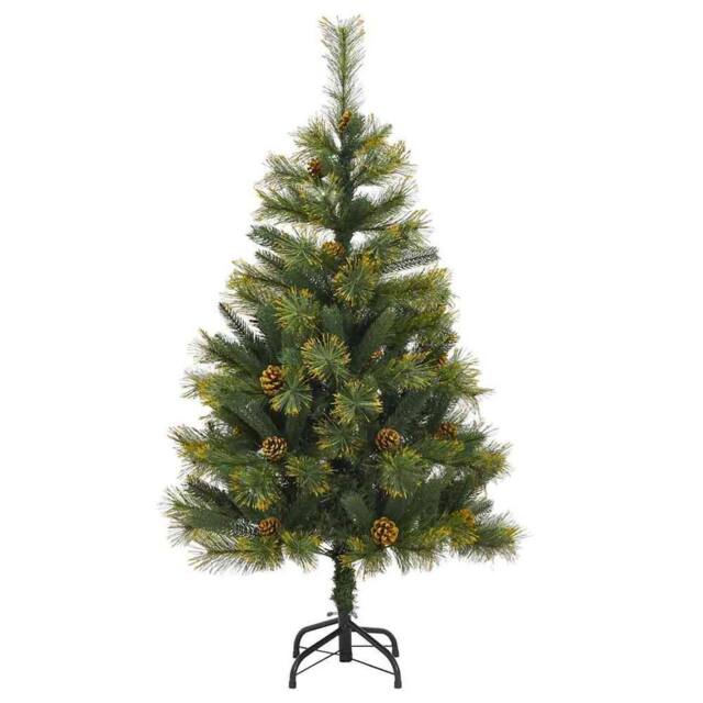 Berkfield Home Realistic Artificial Hinged Christmas Tree with Cones Green 150 cm - image 1
