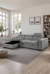More4Homes Tivoli 3 Seater Fabric Pull Out Sofa Bed in Grey - thumbnail 6