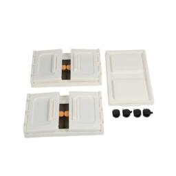 EONLION 2 Ttiers Storage Box Plastic Organizer Container Small Closet Cabinet in White - Size: 1000mm - thumbnail 5