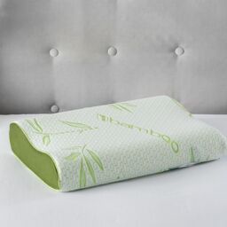 Snug City Small Bamboo Memory Foam Contour Neck Support Orthopaedic Pillow in Green