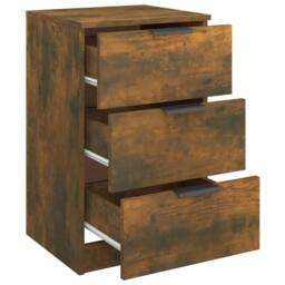 Berkfield Home Bedside Cabinets 2 pcs Smoked Oak 40x36x65 cm in Brown - Size: 40 x 36 x 65 cm - thumbnail 9
