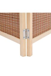Living and Home 6-Panel Bamboo Woven Folding Room Divider in Brown - thumbnail 6