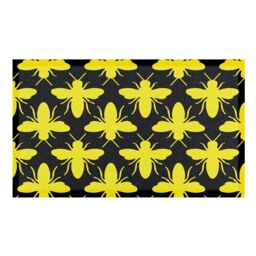 Artsy Mats Yellow Bee Pattern Indoor & Outdoor Doormat - 70x40cm - Size: 40 cm x 70 cm - thumbnail 2
