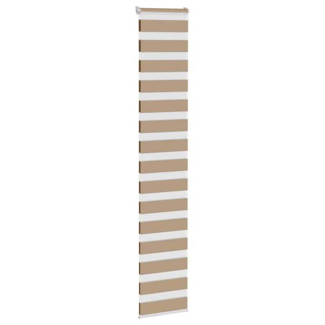 Berkfield Home Elegant Zebra Blind Sand Brown 40x230 cm Fabric Width 35.9 cm Pol - image 1