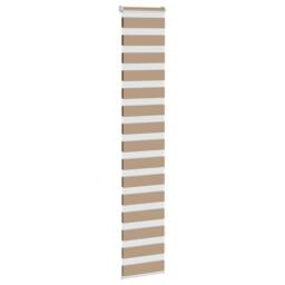 Berkfield Home Elegant Zebra Blind Sand Brown 40x230 cm Fabric Width 35.9 cm Pol - thumbnail 1
