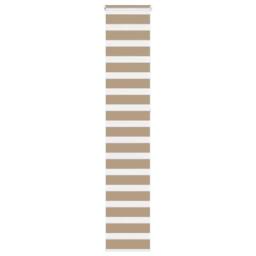 Berkfield Home Elegant Zebra Blind Sand Brown 40x230 cm Fabric Width 35.9 cm Pol - thumbnail 2
