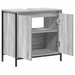 Berkfield Home Modern Bathroom Basin Cabinet Grey Sonoma 60x34.5x60 cm - thumbnail 5