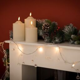 ValueLights Indoor Plastic Diamond Gems Christmas String Lights 10 Warm White Bulbs - thumbnail 3