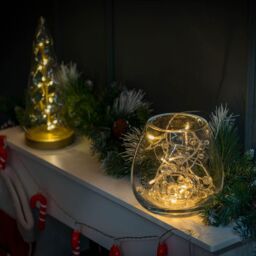ValueLights Indoor Plastic Diamond Gems Christmas String Lights 10 Warm White Bulbs - thumbnail 4
