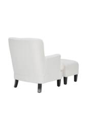 Living and Home Modern Teddy Upholstered Armchair in White - thumbnail 5