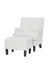 Living and Home Modern Teddy Upholstered Armchair in White - thumbnail 3