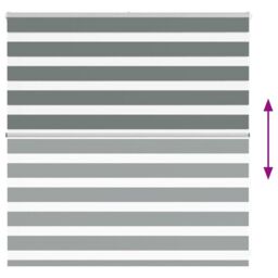 Berkfield Home Zebra Blind Dark Grey 150x100 cm Fabric Width 145.9 cm Polyester - thumbnail 5