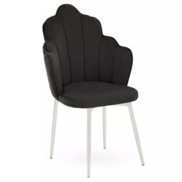 Orsina Tian Velvet Chair in Black