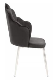 Orsina Tian Velvet Chair in Black - thumbnail 3