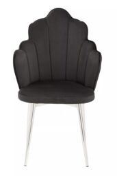 Orsina Tian Velvet Chair in Black - thumbnail 2