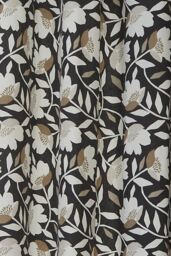 Fusion 'Luna' 100% Cotton Pair of Eyelet Curtains in Black - Size: 229 cm width x 229 cm drop - thumbnail 3
