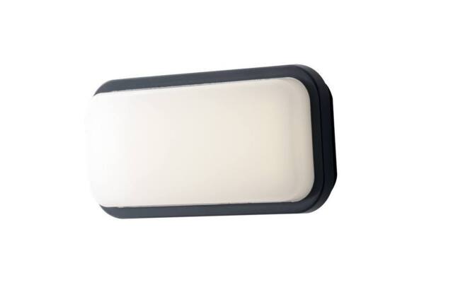 Netlighting Shelly Outdoor BuiltIn LED Flush Ceiling Lamp Anthracite IP65 4000K in Black