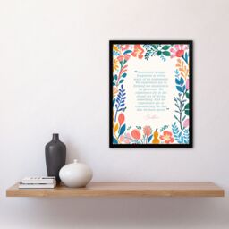 Artery8 Wall Art Print Generosity Brings Happiness Buddhist Mindfulness Quote Framed - Size: A4 - thumbnail 4