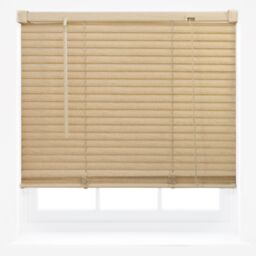 Furnished Natural PVC 25mm Slat Venetian Blinds - Trimmable Window Blinds for Home & Office - Size: 60 cm width x 210 cm drop - thumbnail 2