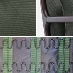 sweeek Scandi-style Armchair In Fine Corduroy & Hevea Wood in Green - thumbnail 4