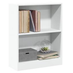 Berkfield Home Decorative Bookshelf White 60x24x74.5 cm Engineered Wood - thumbnail 4