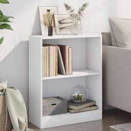 Berkfield Home Decorative Bookshelf White 60x24x74.5 cm Engineered Wood - thumbnail 2