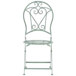 Wyld and Coco Green Metal Bistro Set - 2 Folding Chairs with Round Table - thumbnail 6