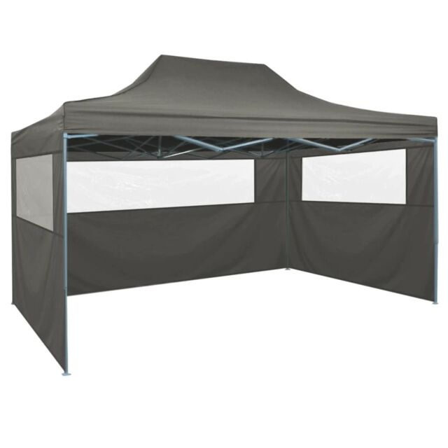Berkfield Home Professional Folding Party Tent with 3 Sidewalls 3x4 m Steel Anthracite in Black