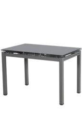 Modernique Tempered Glass Extending Large Dining Table 110 cm to 170 cm in Grey - thumbnail 2