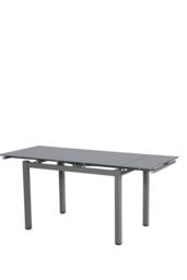 Modernique Tempered Glass Extending Large Dining Table 110 cm to 170 cm in Grey