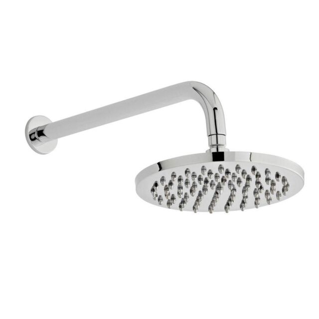 Clifton Deluge Round Fixed Overhead Shower Drencher & Shower Arm in Metallic Silver