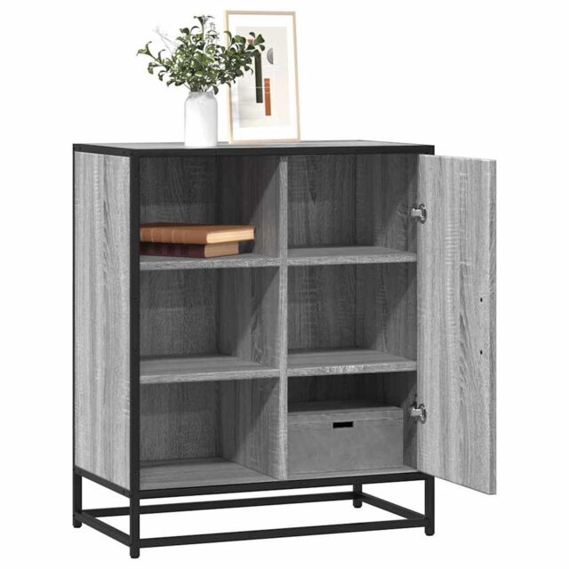 Berkfield Home Sideboard Grey Sonoma 62x35x76 cm Engineered Wood - Size: 62 x 35 x 76 cm - image 1