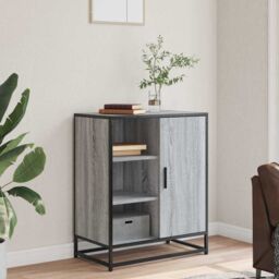 Berkfield Home Sideboard Grey Sonoma 62x35x76 cm Engineered Wood - Size: 62 x 35 x 76 cm - thumbnail 3