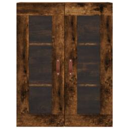 Berkfield Home Wall Mounted Cabinets 2 pcs Smoked Oak Engineered Wood in Brown - thumbnail 6