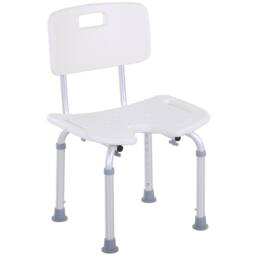 STILVORA Shower Chair Height Adjustable with Non-Slip Feet in White - thumbnail 5