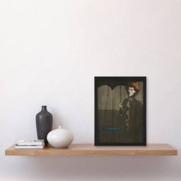 "Artery8 The Shower Art Nouveau Painting Steinlen Framed Wall Art Print in Grey - Size: W12"" x H16""" - thumbnail 4