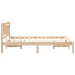 Berkfield Home with Headboard Brown 120 x 200 cm Solid pine wood in Natural - thumbnail 6