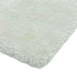The Rug Shop UK Handmade Plain Shaggy Sparkle Luxurious Anti-Shed Area Rug in White - Size: 120 cm x 170 cm - thumbnail 4