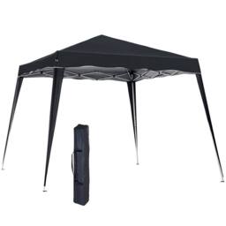 OUTSUNNY Garden Pop up Gazebo Tent Party Water-resistant 2.5 x 2.5M in Black - thumbnail 2